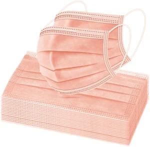 3 Layer Protection Safety Mask with Elastic Earloops Peach Pink Bfe95 Medical Mask