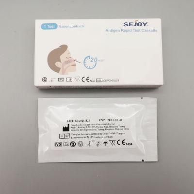 CE Approved Self Testing Sejoy Nasal Antigen Test Kit