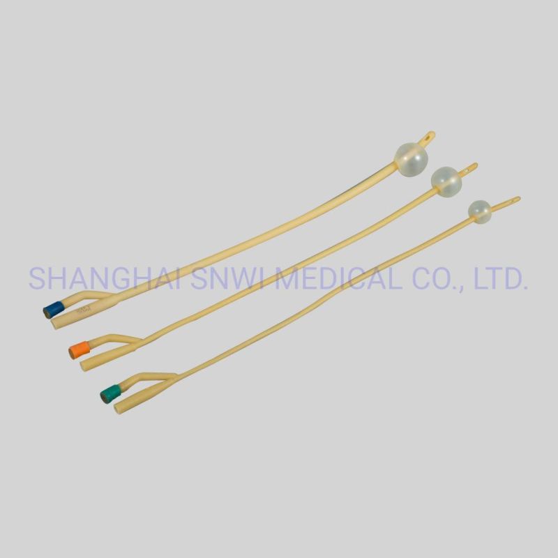 Disposable Latex Foley Balloon Catheter Two Way or Three Way with CE Certificate
