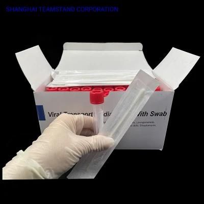 CE FDA Approved Flocked Swabs Disposable Virus Specimen Collection Transport Kit with Vtm