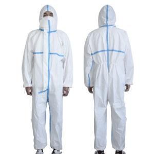 Full Body Medical Disposable Isolation Personal Hooded Coverall PPE Gown