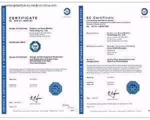 Junkang High Qualtiy Dialyzer with Poly Carbonate Housing Material