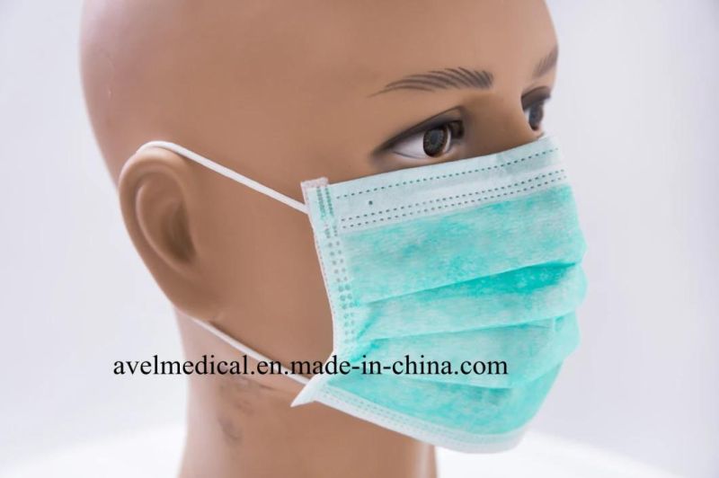 Chinese Custom Non Woven White or Blue Face Mask for Civil