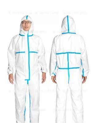 CE Approvedd Sterile Disposable Protective Coverall PP+PE 55GSM-80GSM