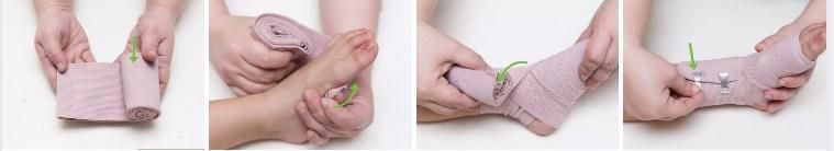 Disposable Medical Rubber Compressed Gauze First Aid PBT Skin High Elastic Crepe Bandage with OEM