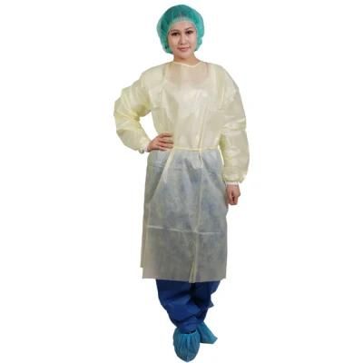 En13795 Approval Disposable PP+PE Waterproof Isolation Gown