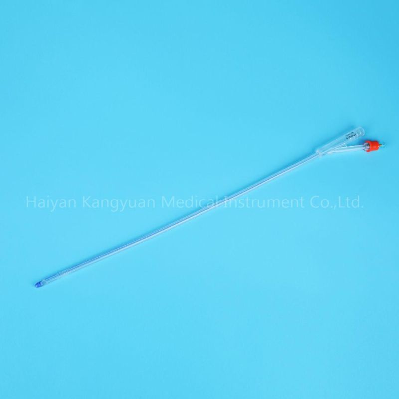 Integrated Balloon Silicone Foley Catheter with Tiemann Tip, Open Tip, Round Tip, 2 Way, 3 Way Uretheral or Suprapubic Use Factory