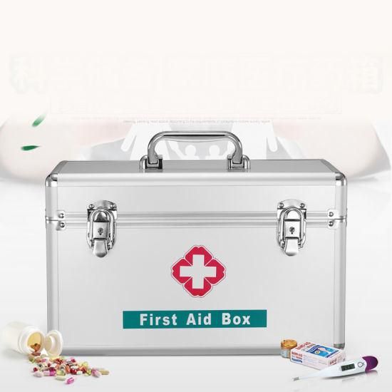 Silver Color Aluminum Lockable First Aid Box with Low Price