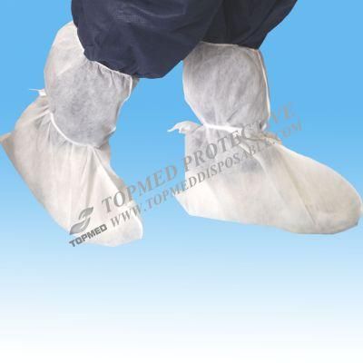 Safety Disposable SBPP Nonwoven Boot Cover with Elastic/Tie on