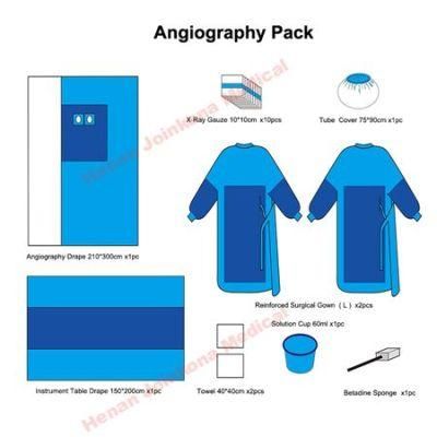 Disposable Medical Surgery Sterile Angiography Surgical Pack with Transparent Panel/ Angiography Pack with Transparent Panel