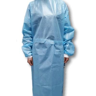 Disposable PE Laminated Waterproof Isolation Gown AAMI Level 1