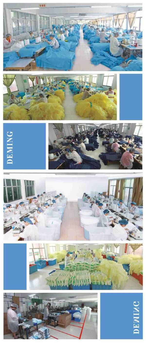 Cost-Effective Disposable Isolation Gown Waterproof Blue Color Knit Cuffs Medical SMS Isolation Gown