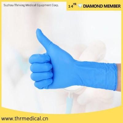 Factory Wholesale Nitrile Examination Glove Free Disposable Nitrile Gloves (THR-NG12)