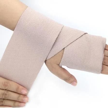 HD822 Disposable Medical Hospital Supply Gauze Skin Color High Elastic Cotton Crepe Bandage Factory with CE FDA