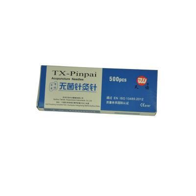 100PCS/Box High Quality Disposable Sterile Silver Wire Handle Acupuncture Needles with Plastic Bag Packing