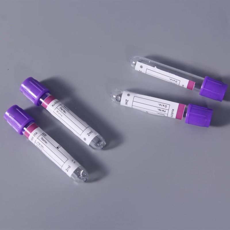 2ml Plastic Disposable Medical for Blood Routine Examination EDTA Vacuum Blood Collection Tube
