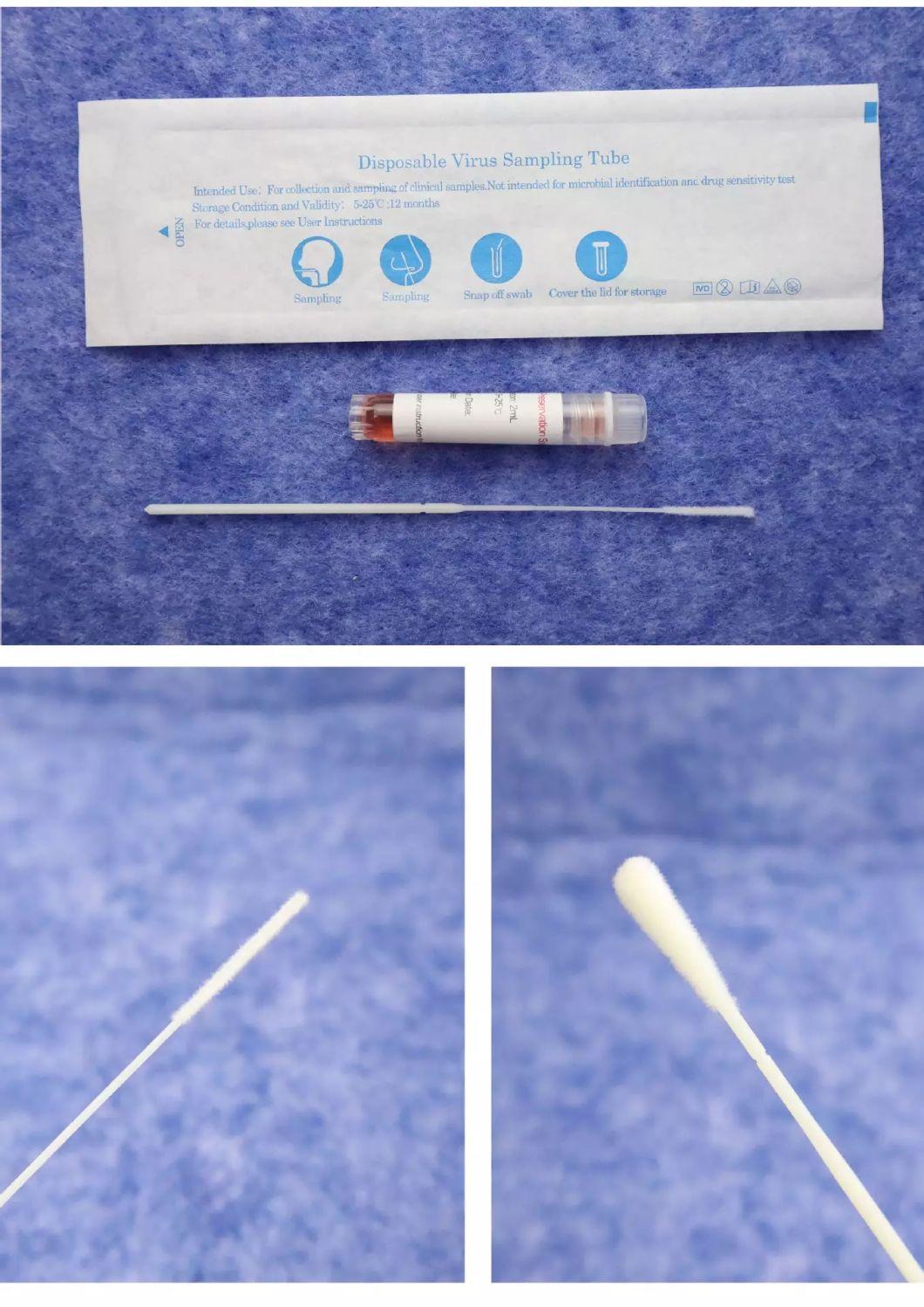 Virus Preservation Solution One-Time Virus Detection Sampling Tube Set Inactivated Throat Swab Frozen Tube