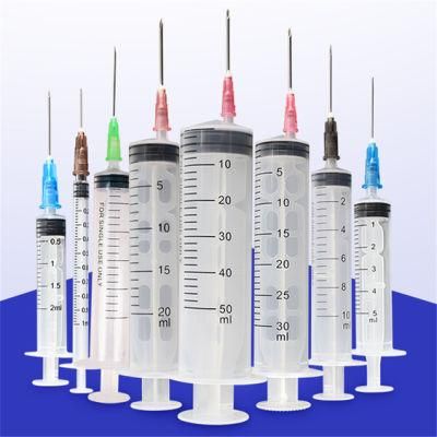 Wholesale Disposable Sterile Vaccine Safety Syringe with Needle 1ml 2ml 5ml 10ml 20ml 30ml 50ml