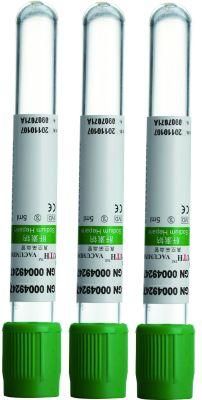 Vacuum Blood Collection Tube, Sodium Heparin Tube, Green Cap with CE, ISO 13485-3ml