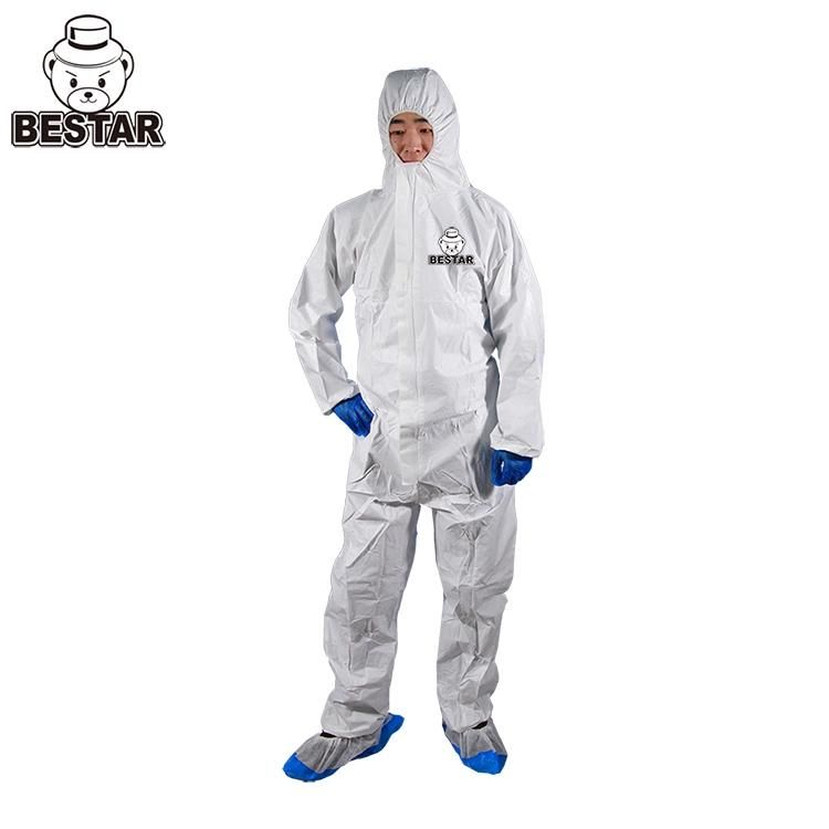 CE Certified Disposable Microporous Film Type 5/6 Economical Medical Coverall