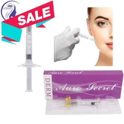 Korea 2ml Hyaluron Hyaluronate Acid Buttock Filler Gel Beauty Injection for Lips Fullness