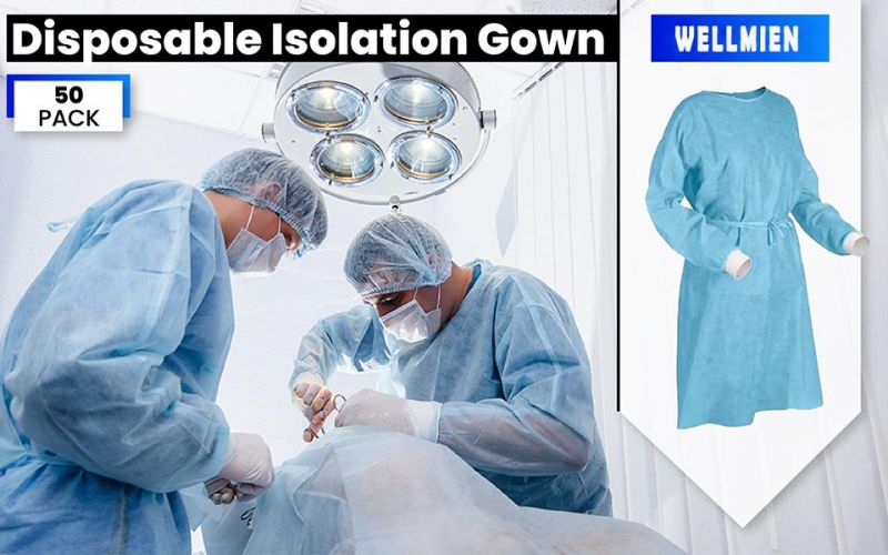 AAMI Level 2 Disposable Medical Isolation Gown for Hospital Use