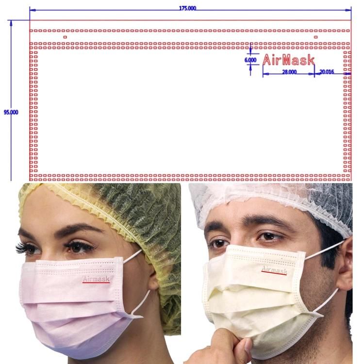 3 Ply Protective Non Woven Breathable Dental Medical Disposable Face Earloop Pm2.5 Mask