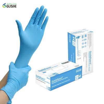 Gusiie High Quality Disposable Nitrile Medical Examination Powder Free Safety Working Large Gloves