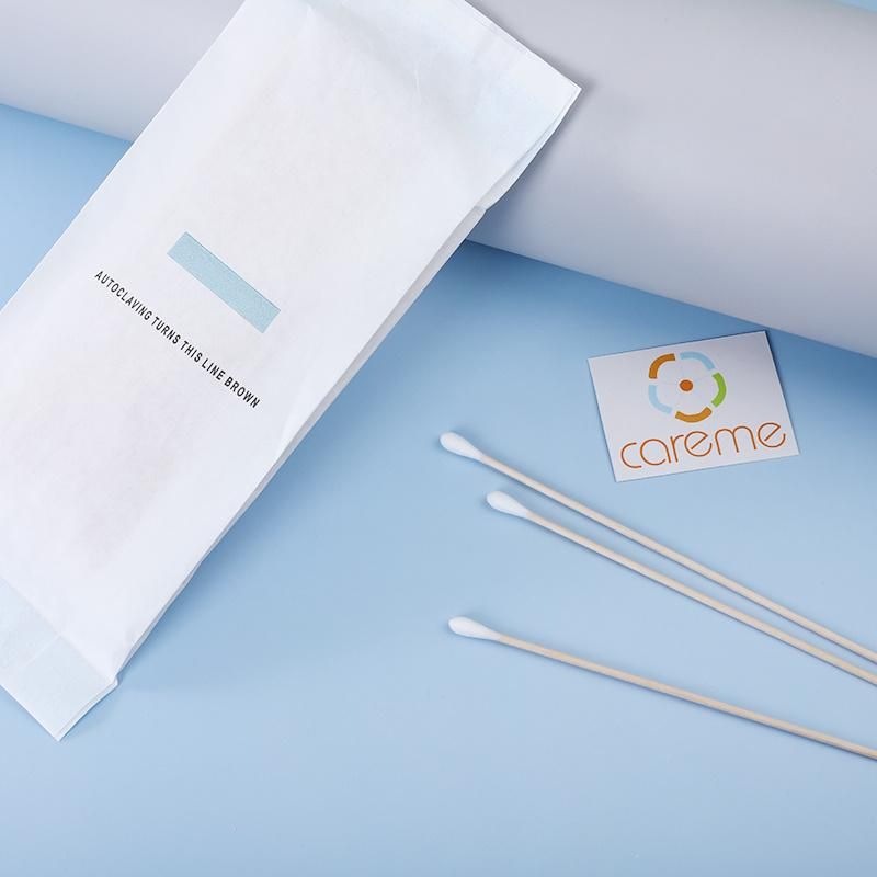 New Product 100%Pure Cotton Sterilized Medical Wooden Bamboo Swabs