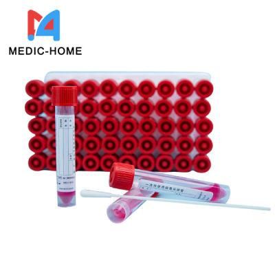 Medical Virus Test Kit Swab Vtm Activated Sample Tubes Set Viral Transport Medium with Flocked Nylon Swab Stick