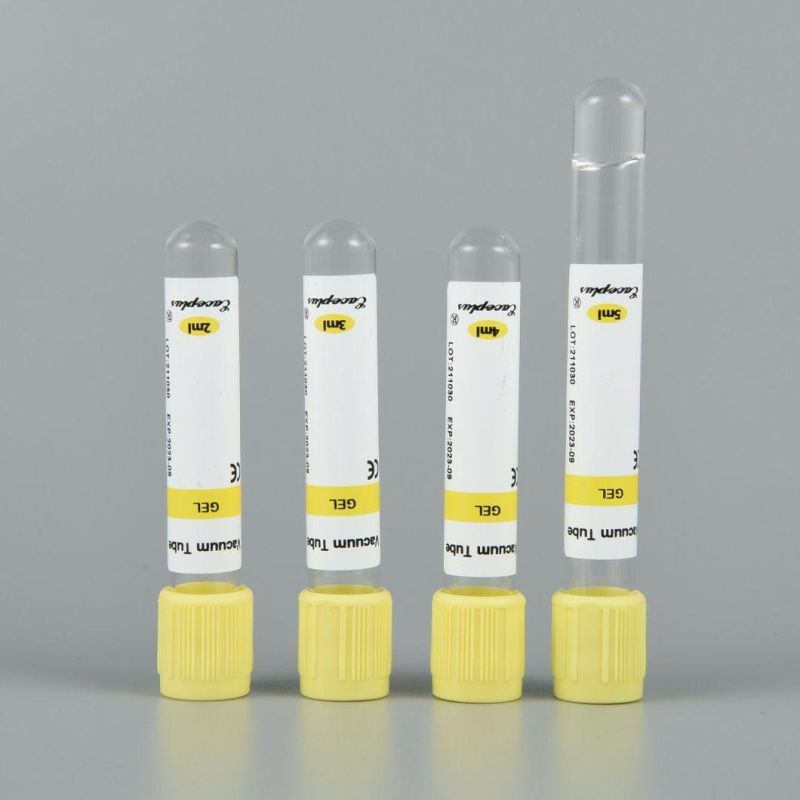 Siny Medical Vacuum Blood Collection Tubes Yellow Cap Gel Tube 3ml with CE ISO