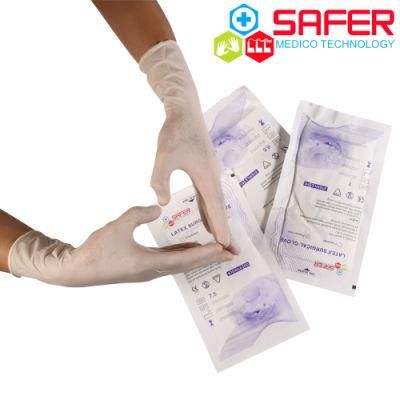 Factory Price Disposable White 100% Latex Rubber Sterile Surgical Made in China