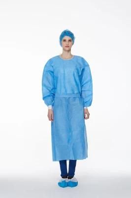Disposable Waterproof SMS Gown with Sleeves Protective Clothing