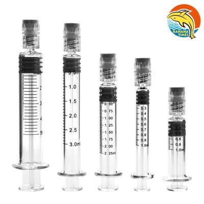 Disposable Live Resin Thick Oil 500mg 1000mg Syringe Luer Lock 0.5ml 1ml 2ml Glass Syringe Injector for Distillate Oil
