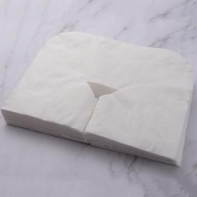 White Spunlace Face Rest Cover with Hole Massage/Beauty Salon