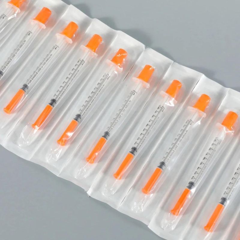 Insulin Syringe 1ml U-40/U-100 with Fixed Needle PE/Blister Package