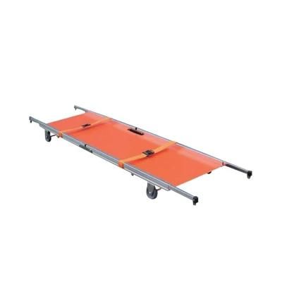 Heavy Duty Aluminum Alloy Folding Stretcher with Wheels