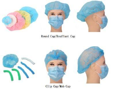 Dust-Proof Breathable Non-Woven Wig Clip Caps Fitted Cap Hat Custom Logo for Cosmetics, Beauty, Cleanrooms, Cooking, Household Industries
