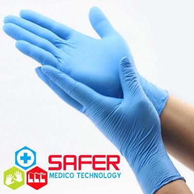Blue Nitrile Medical Disposable Gloves