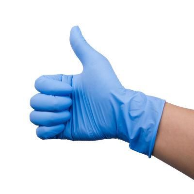 China Disposable Sterile Black Blue Powder Free Nitrile Gloves