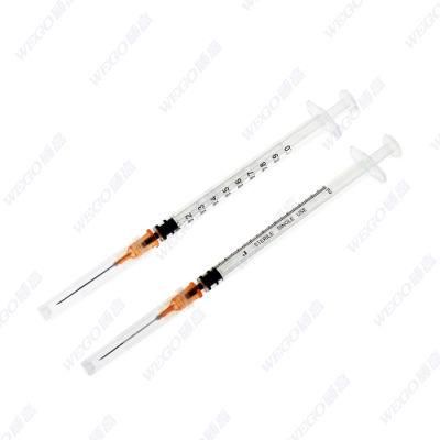 Wego 1ml Luer Lock Disposable Sterile Medical Syringe for Vaccine