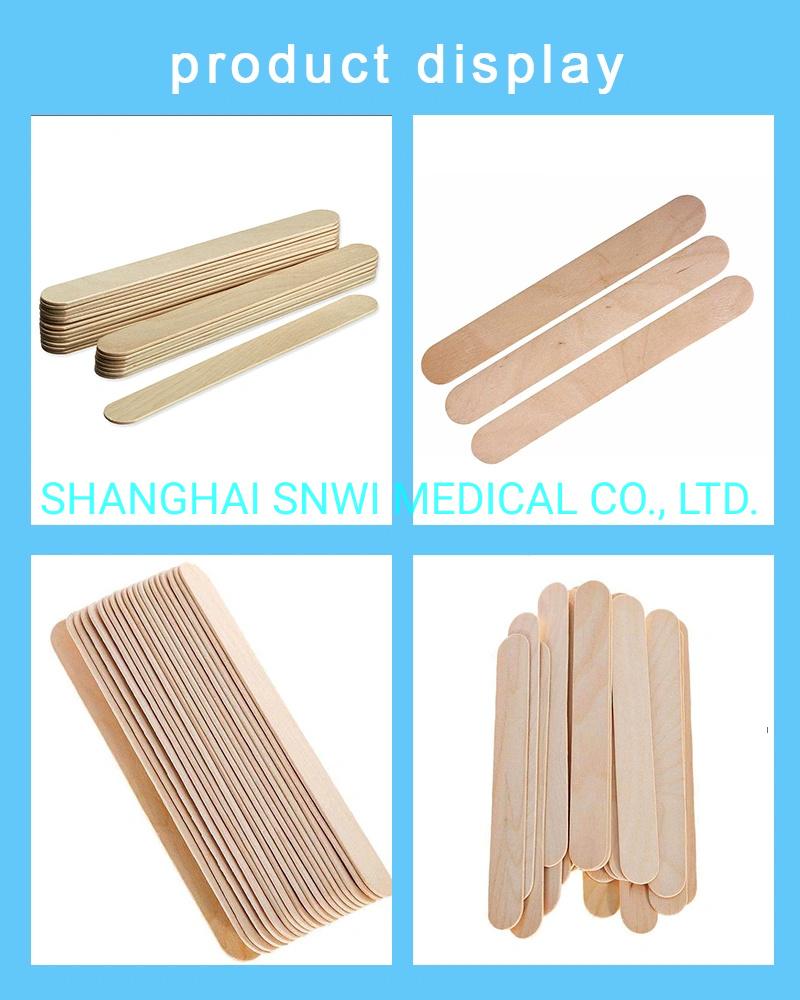 Sterilized Medical Disposable White Birch Wood Tongue Depressor Used in Hospital