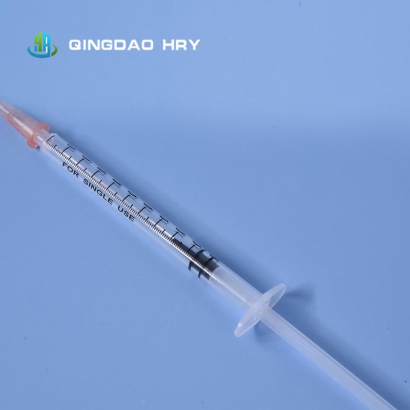 Ready Stock of 1ml Luer Lock Luer Slip Syringe for Hospital with Safety Needle