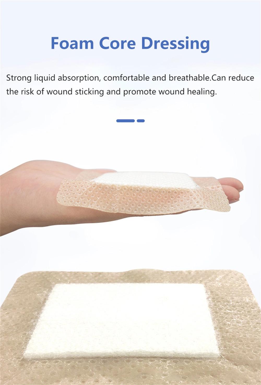 Manufacture Hypoallergenic Self-Adhesive Island Type Silicone Gel Foam Dressing for Wound Care