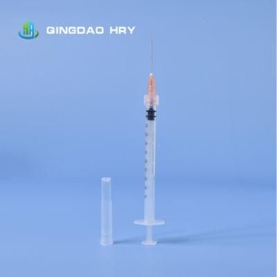 Medical Supply Medical Syringe Injection Disposable Syringe 1ml Syringe Luer Lock with Needle 5 Million PCS in Stock
