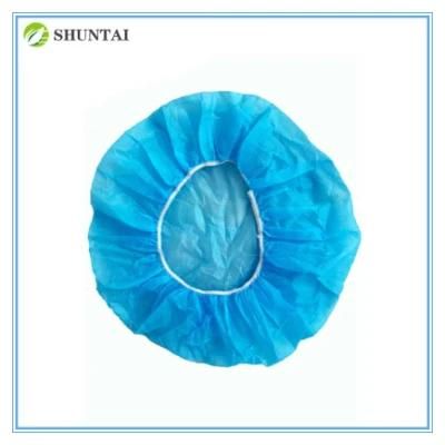 Protective 18/21/24 Inch Pleated Nonwoven Disposable Single/Double Elastic Bouffant Nurse Cap