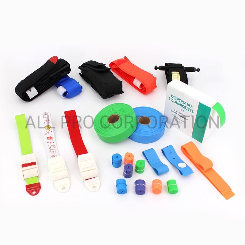 Medical Disposable Latex Free TPE Silicone Nylon First Aid Tactical Combat Application Emergency Cat Buckle Quick Release Blood Collection Tourniquet