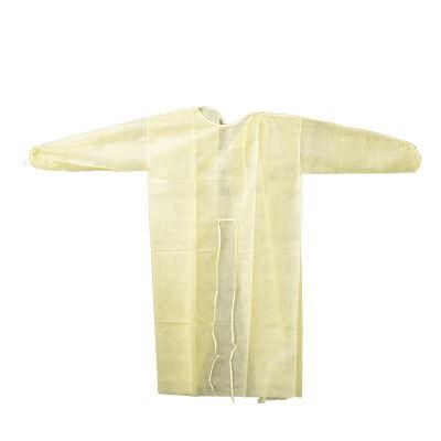 Disposable Breathable Knit Cuffs Fluid Resistant Isolation Gowns with Long Sleeve