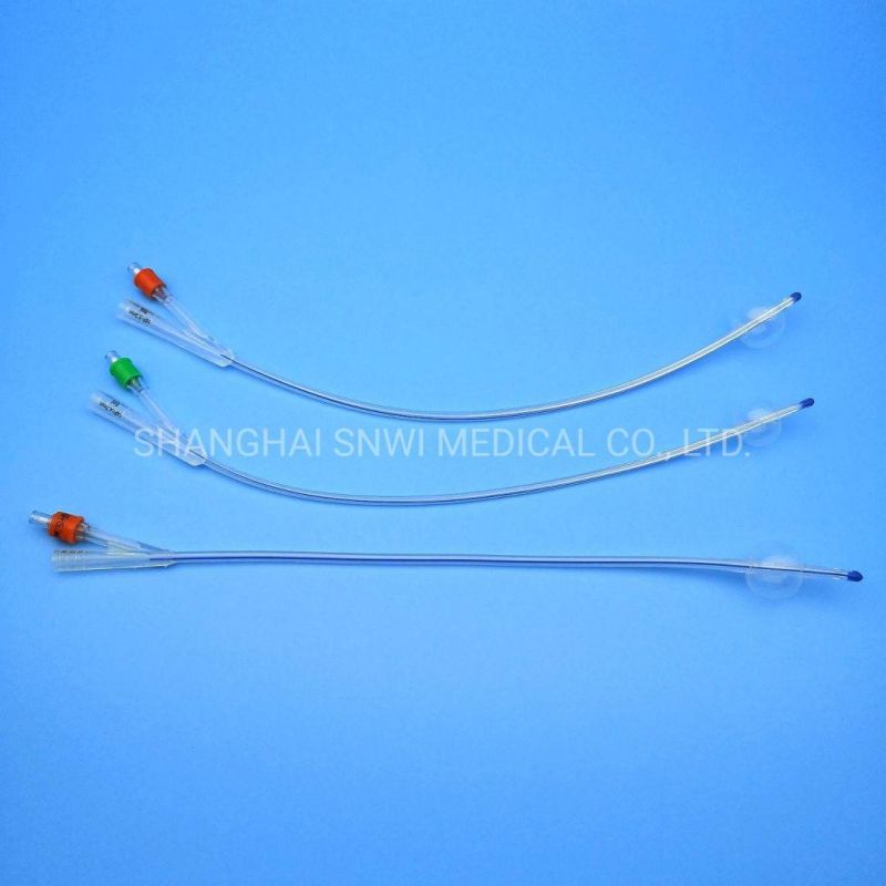 Disposable Medical Sterile Silicone Balloon Catheter 2-Way Silicone Foley Tube