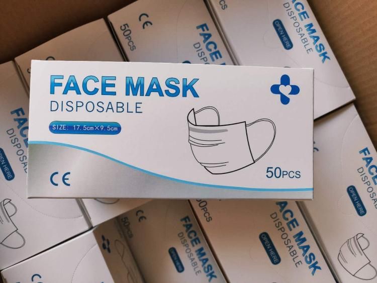 3 Ply Earloop 17.5*9.5cm Disposable Protective Face Mask